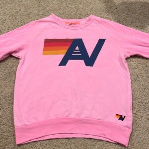 Aviator Nation Pink Logo Crewneck